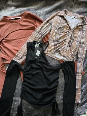 4 For $10 Crop Tops Long Sleeve